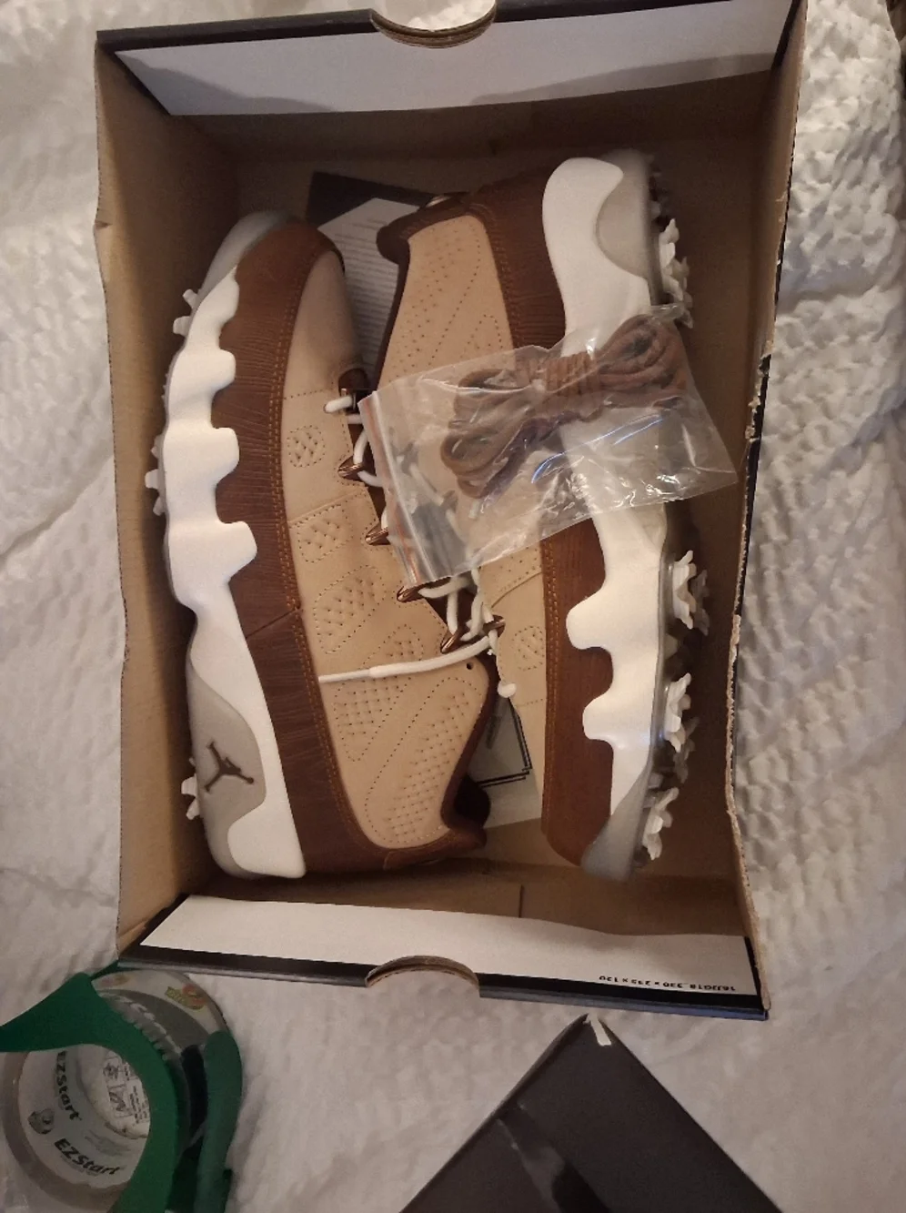 Jordan Men’s Low-Top Golf Cleats- Beige and Brown